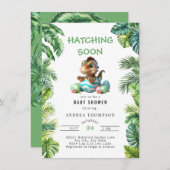 熱帯ジャングル | かわいいベビーシャワー招待状 招待状 (正面/裏面)
