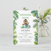 熱帯ジャングル | かわいいベビーシャワー招待状 招待状 (スタンド正面)