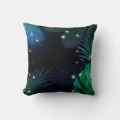 熱帯ジャングル | オーバーラップするパーム離れモンステラ クッション (正面)