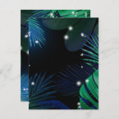 熱帯ジャングル | オーバーラップするパーム離れモンステラ ポストカード (正面/裏面)