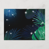 熱帯ジャングル | オーバーラップするパーム離れモンステラ ポストカード (裏面)