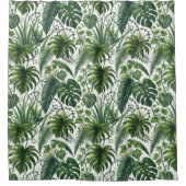 熱帯ジャングル シャワーカーテン (正面)