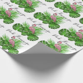 熱帯ジャングル(ピンクフラミンゴ離れ) ラッピングペーパー (角)