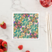 熱帯ジャング絵を描ル スタンダードカクテルナプキン (インサイチュ)