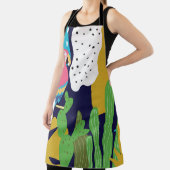 熱帯ジャン葉グルのの背景にパロットが付いている。スー エプロン (インサイチュ)