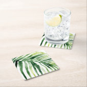 熱帯ジュエル葉 スクエアペーパーコースター (インサイチュ)