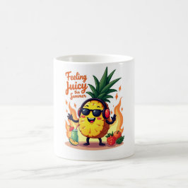 熱帯ジューシーなパイナップル夏のマグカップ コーヒーマグカップ