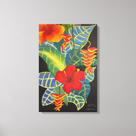 熱帯ジンジャー絵を描フラワー@3dudes1life キャンバスプリント