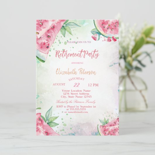 熱帯スイカの夏の退職 招待状 (スタンド正面)