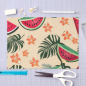 熱帯スイカの夏パターン 薄葉紙 (クラフト)