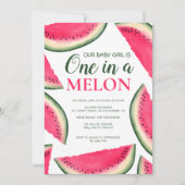 熱帯スイカスイカ1歳の誕生日 招待状 (正面)