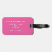 熱帯スイカパーソナライズされたモノグラム ラゲッジタグ (裏面横)