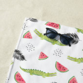 熱帯スイカ及びワニパターン ビーチタオル (インサイチュ)