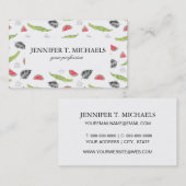 熱帯スイカ及びワニパターン 名刺 (正面/裏面)