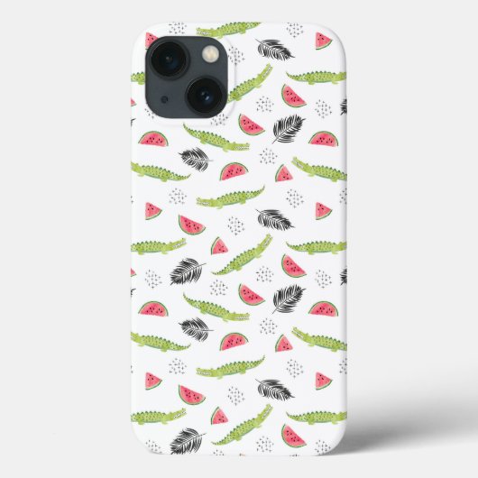 熱帯スイカ及びワニパターン Case-Mate iPhoneケース (裏面)