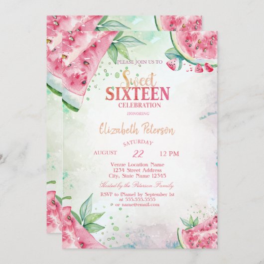 熱帯スイカ夏の甘い16 招待状 (正面/裏面)