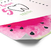 熱帯スイカ1歳の誕生日マイルストーンサイン ポスター (角)