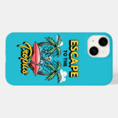 熱帯スケルトンサーフに逃げる Case-Mate iPhoneケース (裏面 (横))