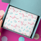 熱帯スタイリッシュクリスマスピンクフラミンゴガーリー 薄葉紙