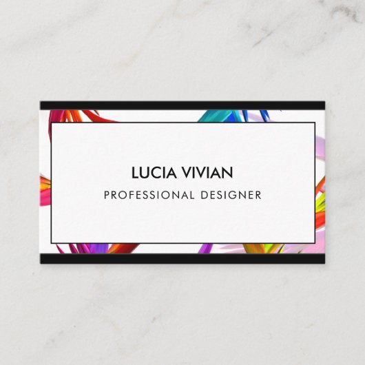 熱帯スタイリッシュミニマルモダンリストプロフェッショナルB 名刺 (正面)