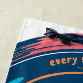 熱帯スタイリッシュモダン夕日の夏 ビーチタオル (インサイチュ)