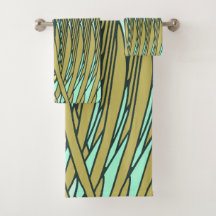 熱帯スタイルの羽図解入りの、写真付きのタオル