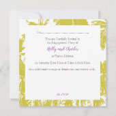 熱帯スタイル婚約パーティ 招待状 (裏面)