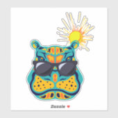 熱帯ステッカーのヒッポ シール (シート)