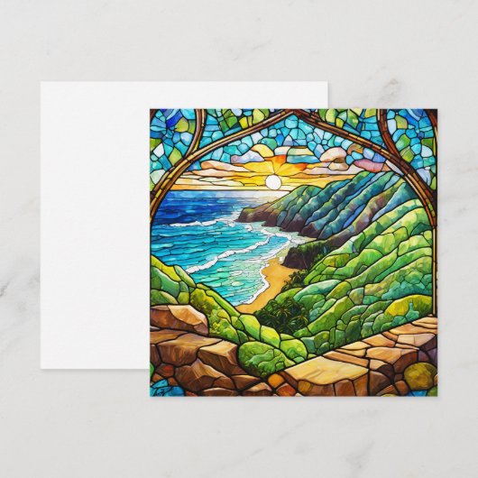 熱帯ステンドグラスの景色 (正面/裏面)