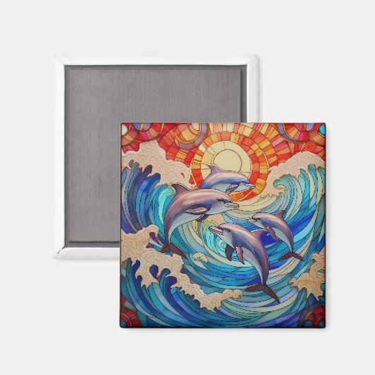 熱帯ステンドグラス美術 マグネット (正面/裏面)