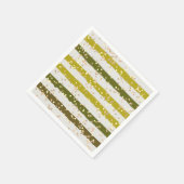 熱帯ストライプの点 スタンダードカクテルナプキン (角)