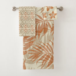 熱帯スパ座標 – 手のひら葉の座標 バスタオルセット
