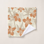 熱帯スパ座標 – 手のひら葉の座標 バスタオルセット (ウォッシュタオル)