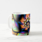 熱帯スムージーのフラクタル コーヒーマグカップ (正面左)