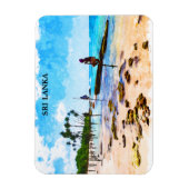 熱帯スリランカ海岸線 マグネット (縦)