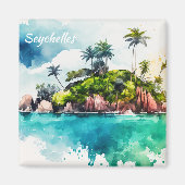 熱帯セイシェル絵を描諸島 マグネット (正面)