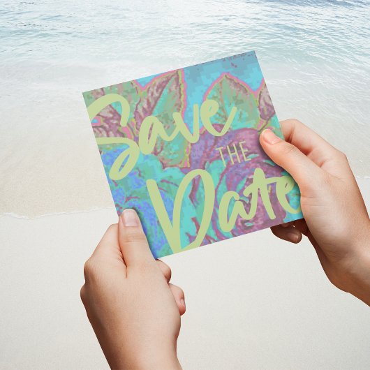 熱帯セーブ・ザ・デート案内テンプレート セーブザデート