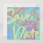 熱帯セーブ・ザ・デート案内テンプレート セーブザデート (正面)