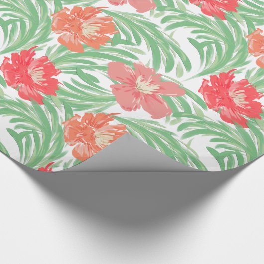 熱帯ソイレ水彩植物模様 ラッピングペーパー (角)