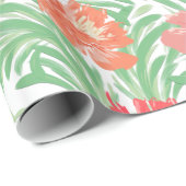熱帯ソイレ水彩植物模様 ラッピングペーパー (ロールコーナー)