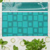 熱帯ターコイズの正方形 キッチンタオル (折り畳み)