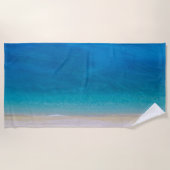 熱帯ターコイズの海のビーチタオル ビーチタオル (正面)