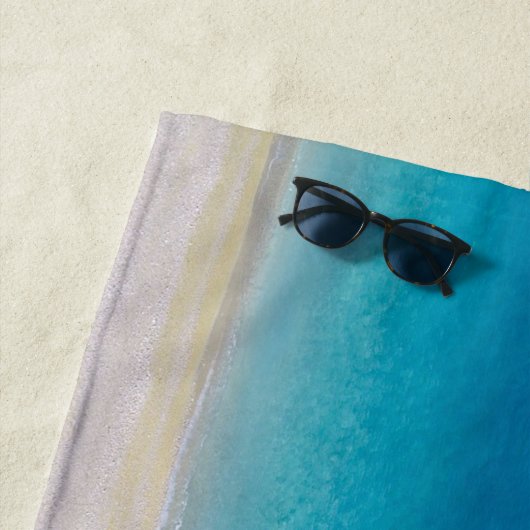 熱帯ターコイズの海のビーチタオル ビーチタオル (インサイチュ)