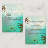 熱帯ターコイズビーチギフト登録カード エンクロージャーカード (正面/裏面)