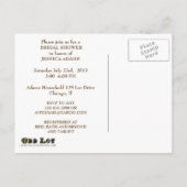 熱帯ターコイズビーチブライダルシャワー招待状 インビテーションポストカード (裏面)