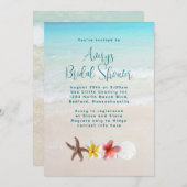 熱帯ターコイズブライダルシャワー 招待状 (正面/裏面)