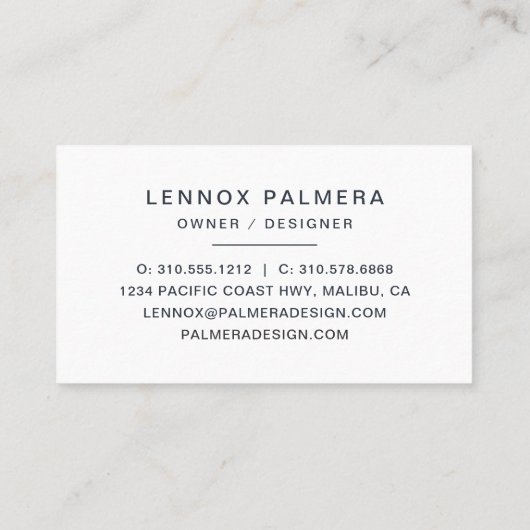 熱帯ターコイズブルーウォーターカラーパームツリーズ 名刺 (裏面)