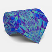 熱帯ターコイズブルーグリーンパープル抽象芸術 ネクタイ (ロール)