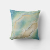 熱帯ターコイズブルー海波ユニーク クッション (正面)