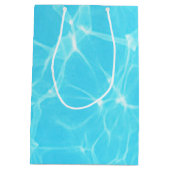 熱帯ターコイズブルー海 ミディアムペーパーバッグ (裏面)